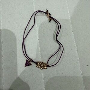 Guess Purple and Gold Lotus Bracelet